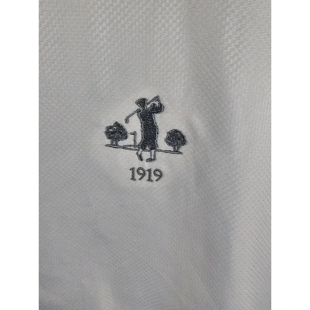 Adidas Golf 1919 Gray‎ Vented Full Zip Wind Breaker Men's Large Side Pockets